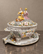 Figural Covered Sweet Bowl and Matching Tray — styled main photograph