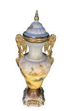 Isabelino Porcelain Vase with Romantic Scene — additional view on white