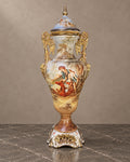 Isabelino Porcelain Vase with Romantic Scene — styled main photograph