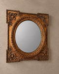 Ornate Rectangular Frame with Oval Mirror — styled main photograph