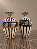 Pair of Art Deco Vases — original rim repairs and glaze wear visible