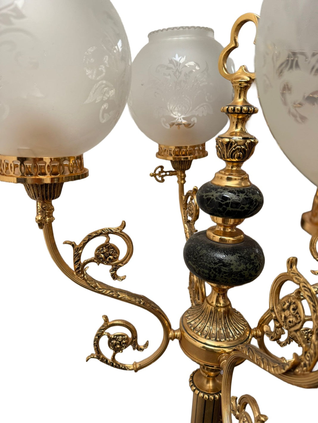 Four-Arm Decorative Lamp with Shades — additional view on white