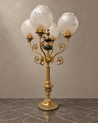 Four-Arm Decorative Lamp with Shades — styled main photograph