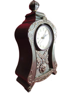 Crown-Finial Decorative Mantel Clock — additional view on white