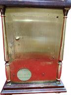 Porcelain-Medallion Mantel Clock — condition detail on white