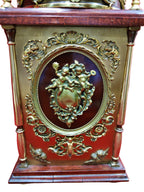 Porcelain-Medallion Mantel Clock — additional view on white