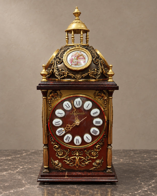 Porcelain-Medallion Mantel Clock