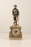 Golfer figurine mantel clock