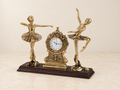 Twin ballerina mantel clock