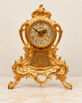 Louis XV-style gold-plated clock front