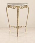 Demi-Lune Console with Golden Openwork Frame