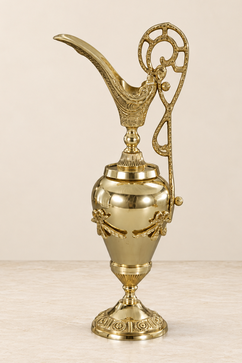 Decorative Ewer with Ribbon Swags and Openwork Handle