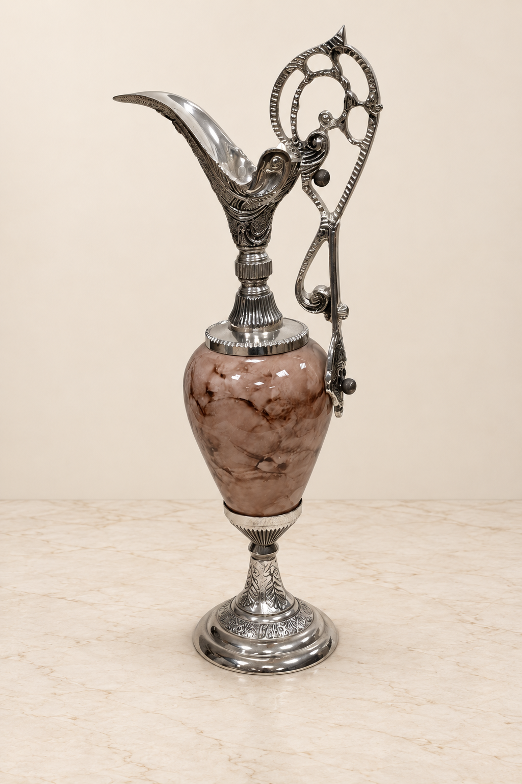 Silver-plated Cleopatra decorative ewer