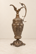 Large Decorative Ewer with Antiqued Brown Finish