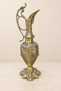 Decorative Ewer with Pierced Handle and Ornate Pedestal