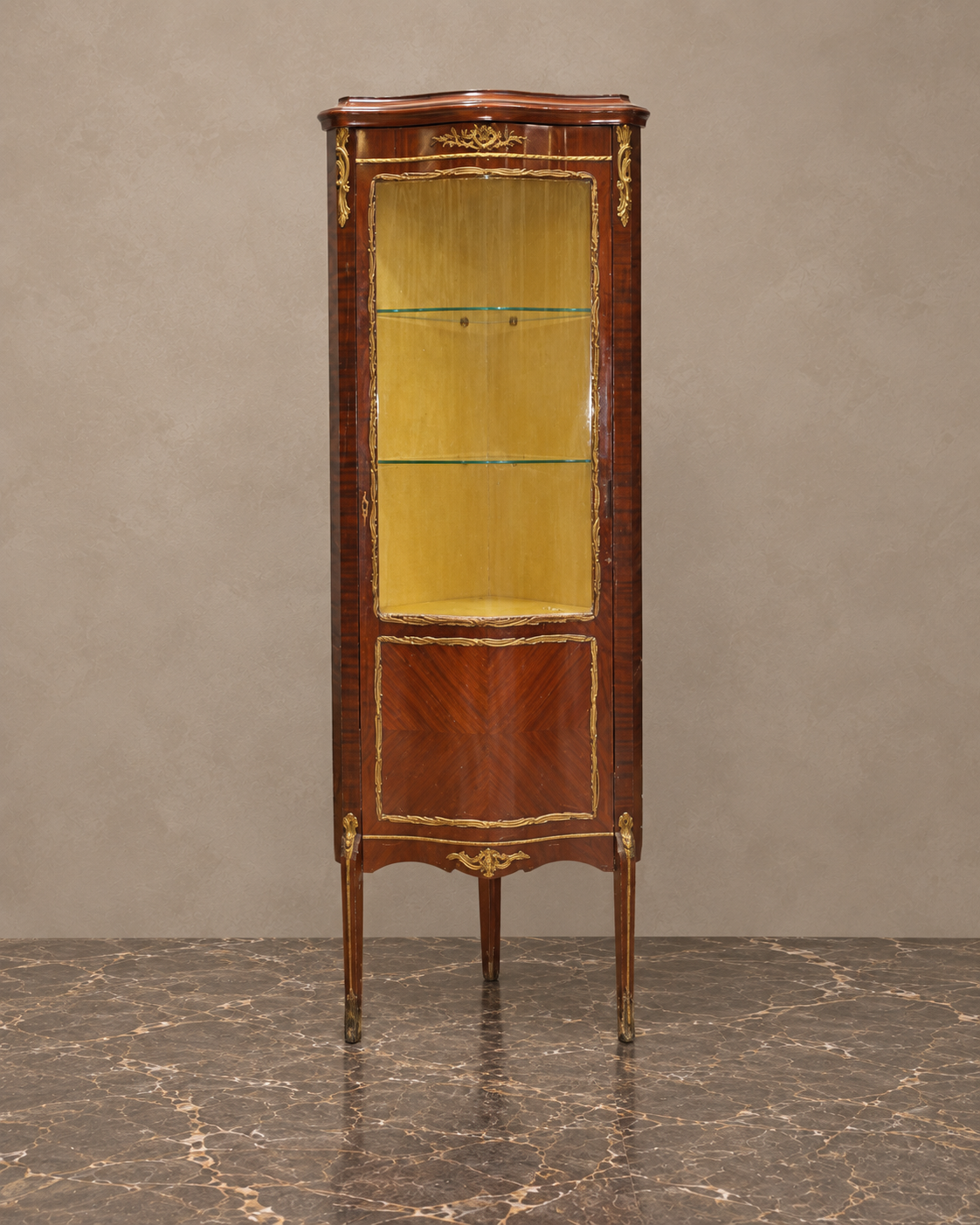 Corner Display Cabinet with Gilt-Bronze Mounts — main view