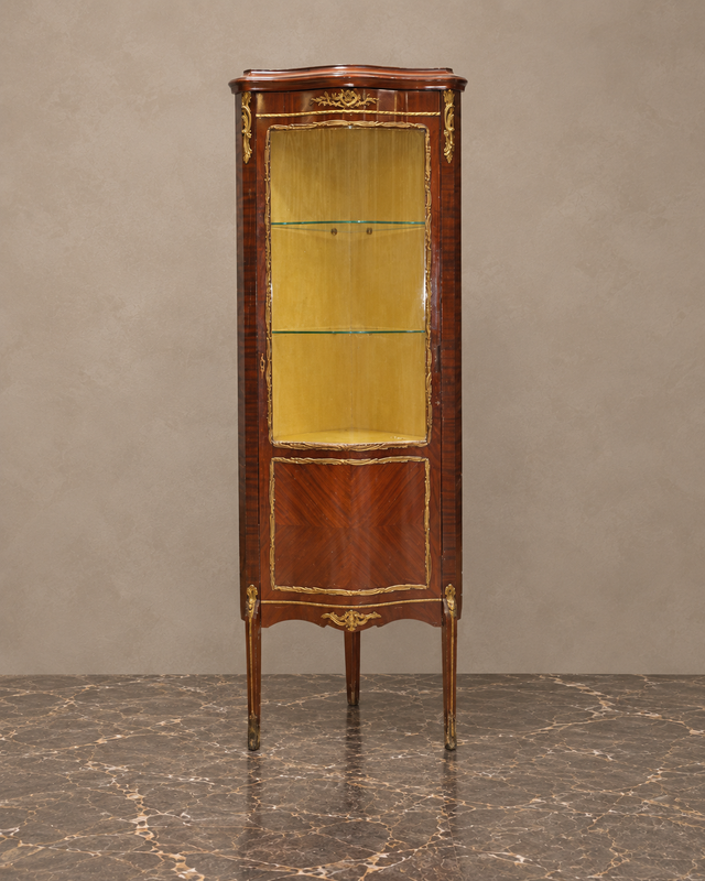 Corner Display Cabinet with Gilt-Bronze Mounts