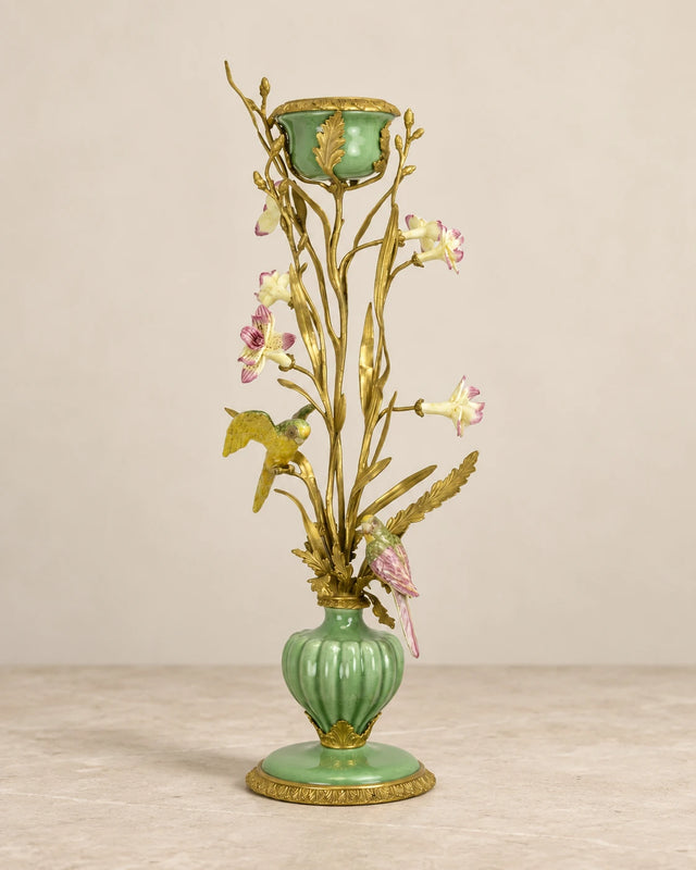 Winged Bird Porcelain Candle Holder