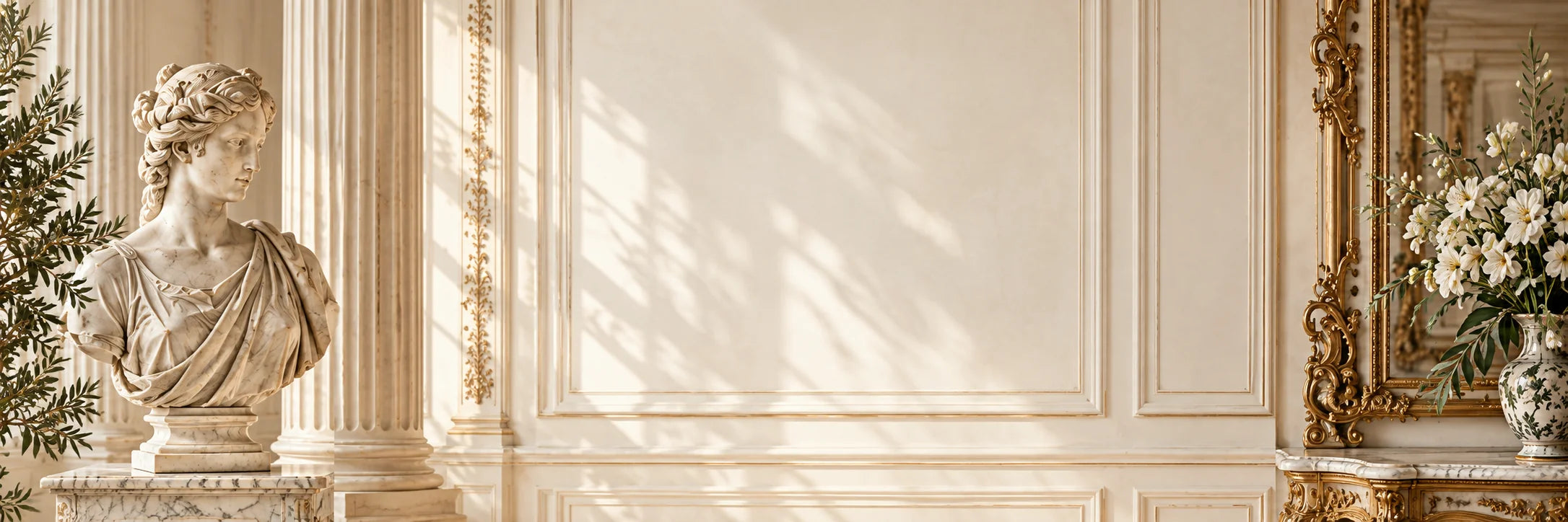 Decorative arts in a light-filled classical gallery